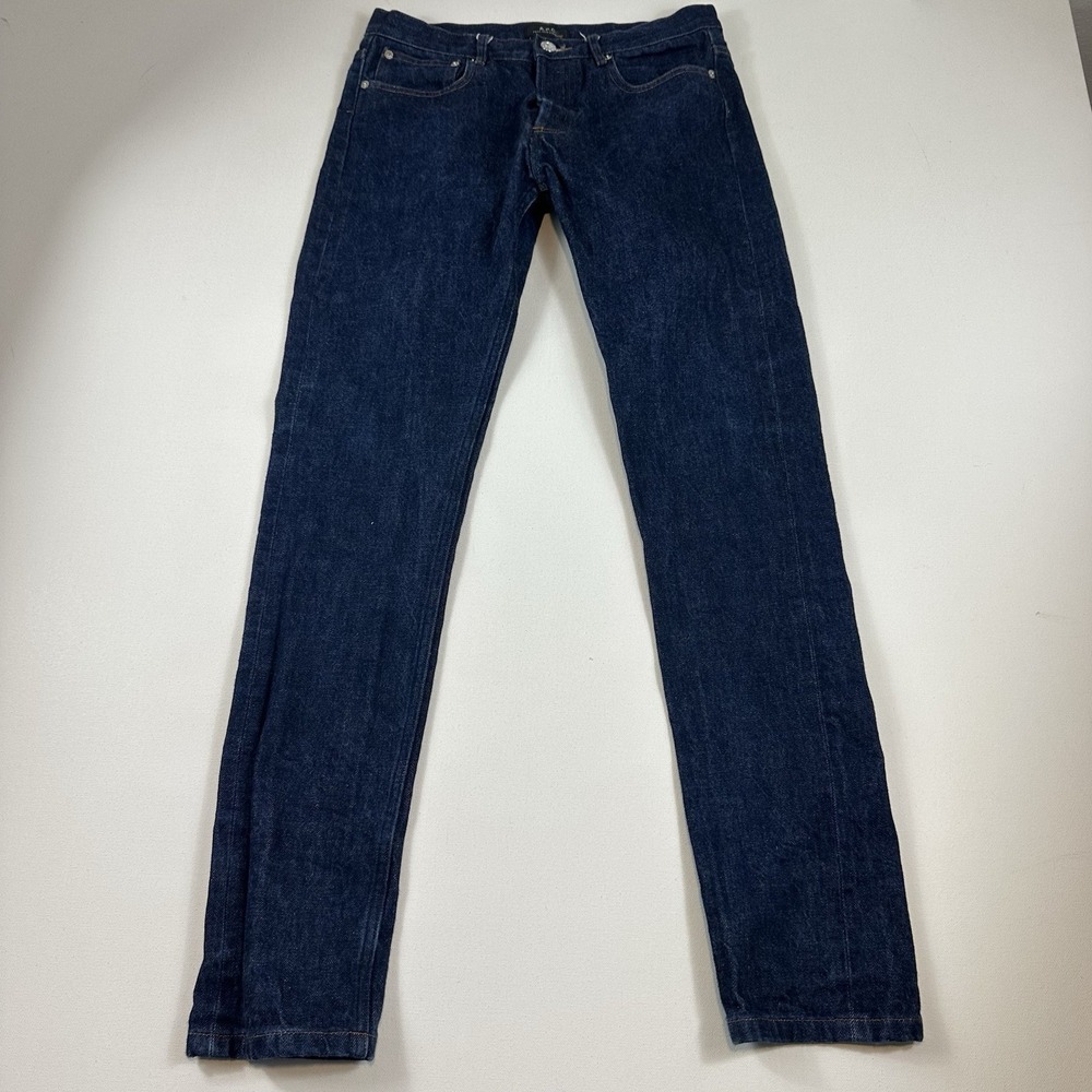 A.P.C. Men's Slim Straight Jeans - Midnight Indigo 30 fits like 28/29